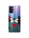 Funda para Oppo A54 5G Oficial de Disney Mickey y Minnie Beso - Clásicos Disney