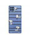 Funda para Samsung Galaxy M32 Oficial de Peanuts Snoopy rayas - Snoopy