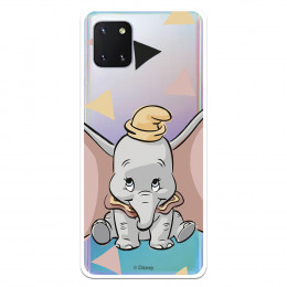 Funda para Samsung Galaxy Note10 Lite Oficial de Disney Dumbo Silueta Transparente - Dumbo