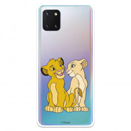 Funda para Samsung Galaxy Note10 Lite Oficial de Disney Simba y Nala Silueta - El Rey León