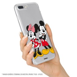 Funda para Samsung Galaxy A10 Oficial de Disney Mickey y Minnie Posando - Clásicos Disney