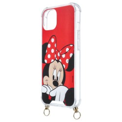 Funda Funda Minnie Fondo Rojo Colgante - Clásicos Disney para iPhone 13