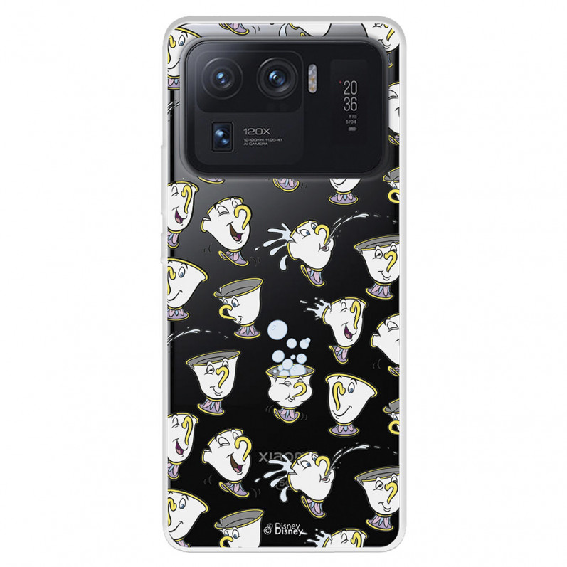 Coque pour Xiaomi Mi 11 Ultra Officielle de Disney Chip Potts Silhouettes - La Belle et la Bête