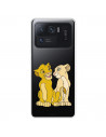 Coque pour Xiaomi Mi 11 Ultra Officielle de Disney Simba et Nala Silhouette - Le Roi Lion