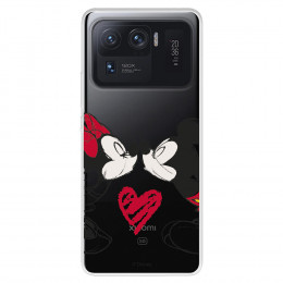 Funda para Xiaomi Mi 11 Ultra Oficial de Disney Mickey y Minnie Beso - Clásicos Disney