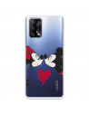 Funda para Oppo A74 4G Oficial de Disney Mickey y Minnie Beso - Clásicos Disney