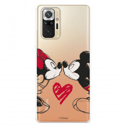 Funda para Xiaomi Redmi Note 10 Pro Oficial de Disney Mickey y Minnie Beso - Clásicos Disney