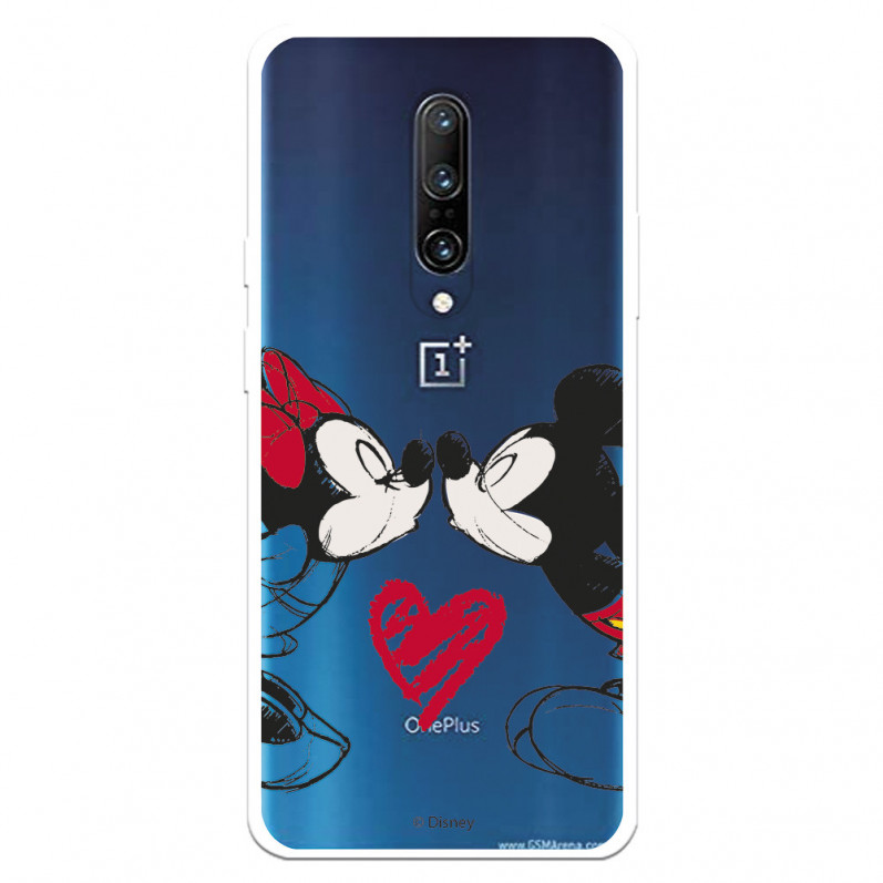 Funda para OnePlus 7 Pro Oficial de Disney Mickey y Minnie Beso - Clásicos Disney