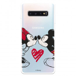 Funda para Samsung Galaxy S10 5G Oficial de Disney Mickey y Minnie Beso - Clásicos Disney