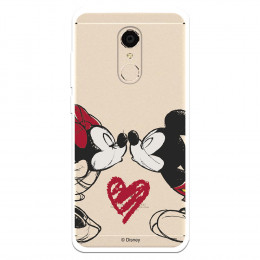 Funda para Xiaomi Redmi 5 Oficial de Disney Mickey y Minnie Beso - Clásicos Disney