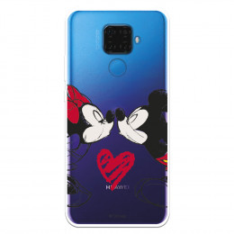 Funda para Huawei Mate 30 Lite Oficial de Disney Mickey y Minnie Beso - Clásicos Disney