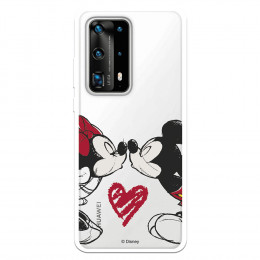Funda para Huawei P40 Pro Plus Oficial de Disney Mickey y Minnie Beso - Clásicos Disney
