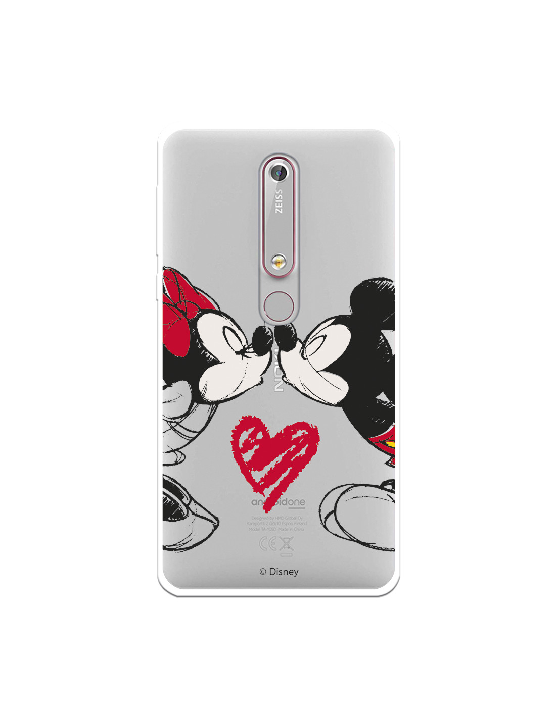 Coque pour Nokia 6. 1 Officielle de Disney Mickey et Minnie Bisou -  Classiques Disney