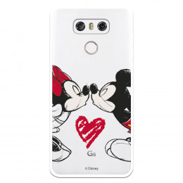 Funda para LG G6 Oficial de Disney Mickey y Minnie Beso - Clásicos Disney