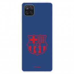 Funda para Samsung Galaxy M12 del Barcelona Escudo Rojo Fondo Azul - Licencia Oficial FC Barcelona