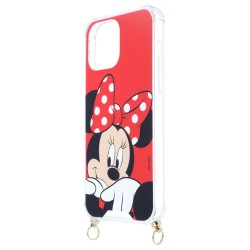 Funda Funda Minnie Fondo Rojo Colgante - Clásicos Disney para iPhone 13 Pro Max