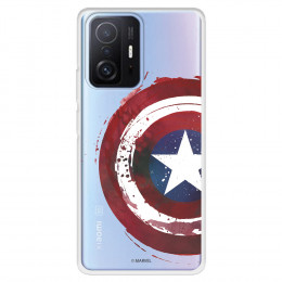 Funda para Xiaomi 11T Oficial de Marvel Capitán América Escudo Transparente - Marvel