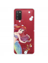 Funda para Samsung Galaxy A03s Oficial de Disney Ariel y Sebastián Burbujas - La Sirenita