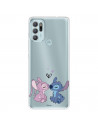 Funda para Motorola Moto G60S Oficial de Disney Angel & Stitch Beso - Lilo & Stitch