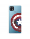 Funda para Oppo A15 Oficial de Marvel Capitán América Escudo Transparente - Marvel