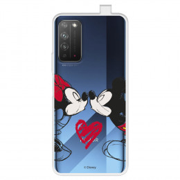 Funda para Huawei Honor X10 5G Oficial de Disney Mickey y Minnie Beso - Clásicos Disney