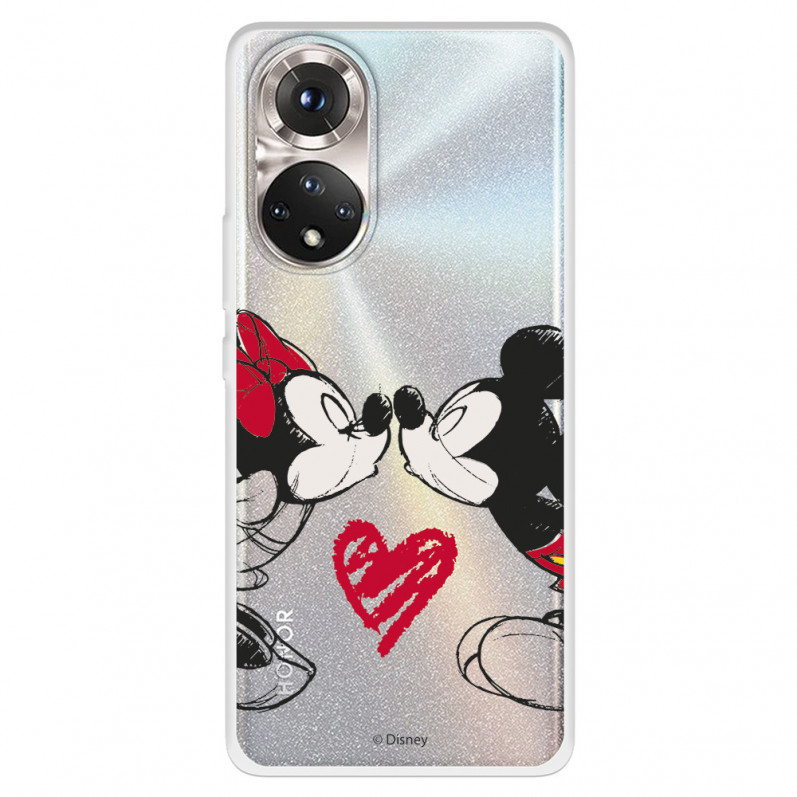 Funda para Huawei Honor 50 5G Oficial de Disney Mickey y Minnie Beso - Clásicos Disney