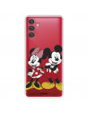 Funda para Samsung Galaxy A13 5G Oficial de Disney Mickey y Minnie Posando - Clásicos Disney