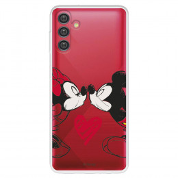 Funda para Samsung Galaxy A13 5G Oficial de Disney Mickey y Minnie Beso - Clásicos Disney