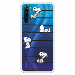 Funda para Xiaomi Redmi Note 8 2021 Oficial de Peanuts Snoopy rayas - Snoopy