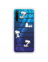 Funda para Xiaomi Redmi Note 8 2021 Oficial de Peanuts Snoopy rayas - Snoopy