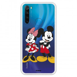 Funda para Xiaomi Redmi Note 8 2021 Oficial de Disney Mickey y Minnie Posando - Clásicos Disney