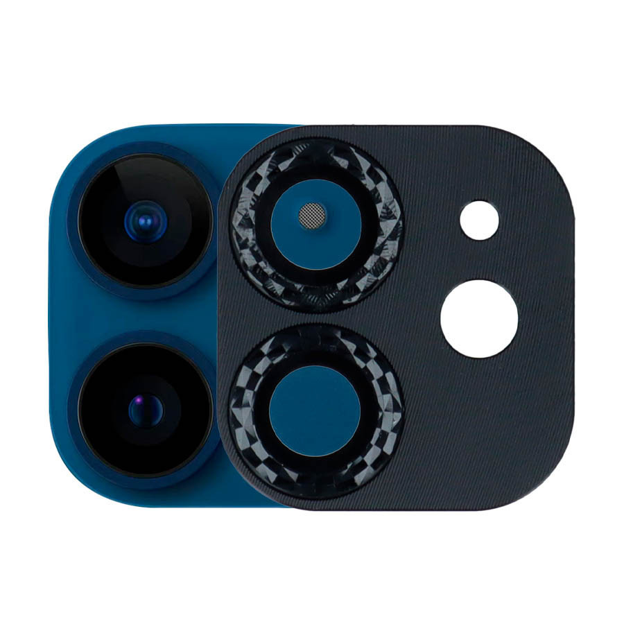 Protège-Caméra Tressé pour iPhone 12 Couleur Noir