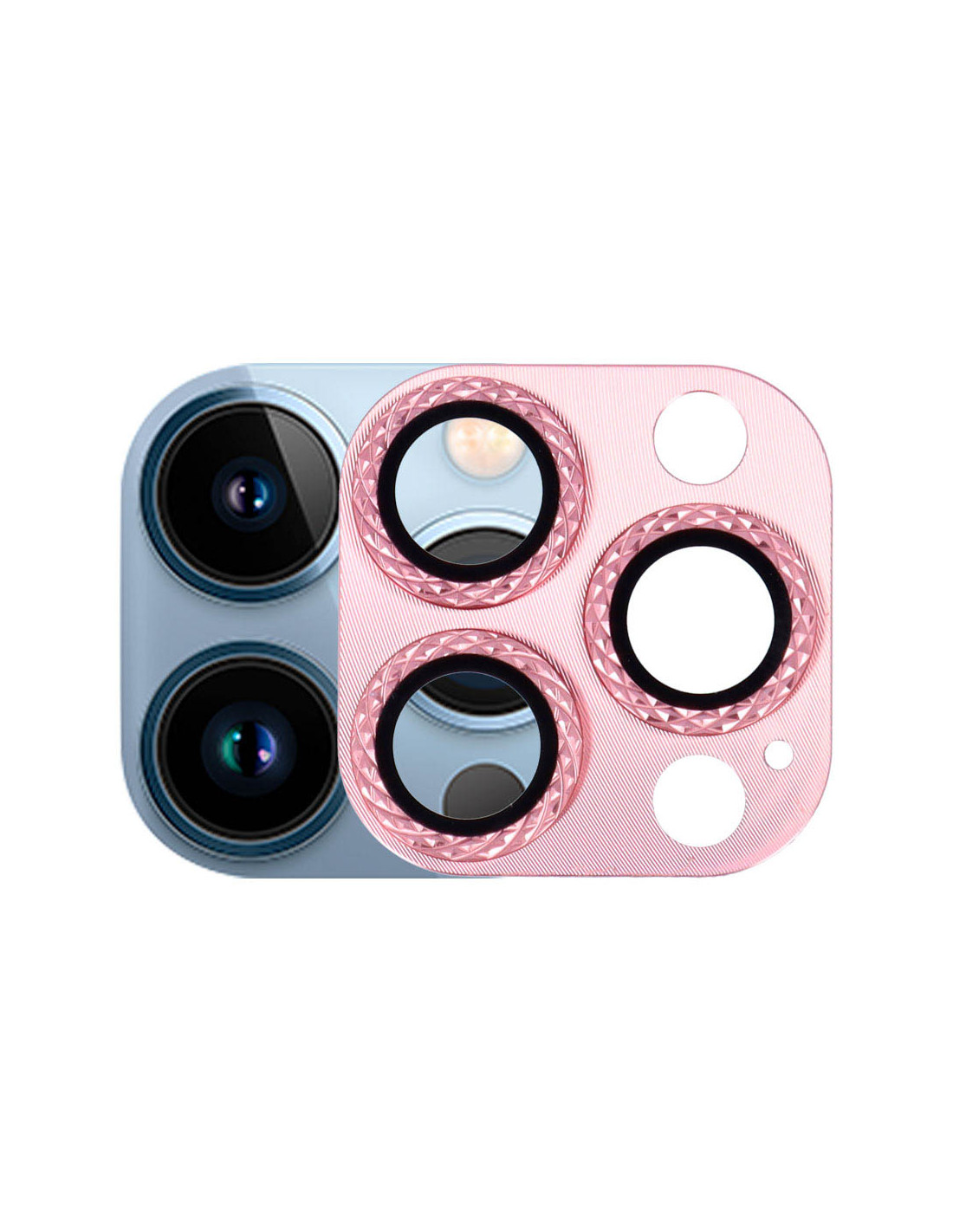 Protège-Caméra Tressé pour iPhone 13 Pro Max Couleur Rose Sable