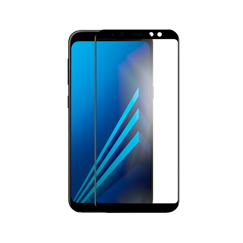 Verre Trempé Complet Noir pour Samsung Galaxy A8 2018