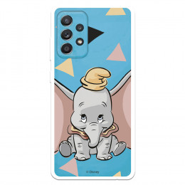Funda para Samsung Galaxy A52S 5G Oficial de Disney Dumbo Silueta Transparente - Dumbo