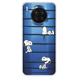 Funda para Huawei Honor 50 Lite Oficial de Peanuts Snoopy rayas - Snoopy