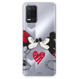 Funda para Realme Narzo 30 5G Oficial de Disney Mickey y Minnie Beso - Clásicos Disney