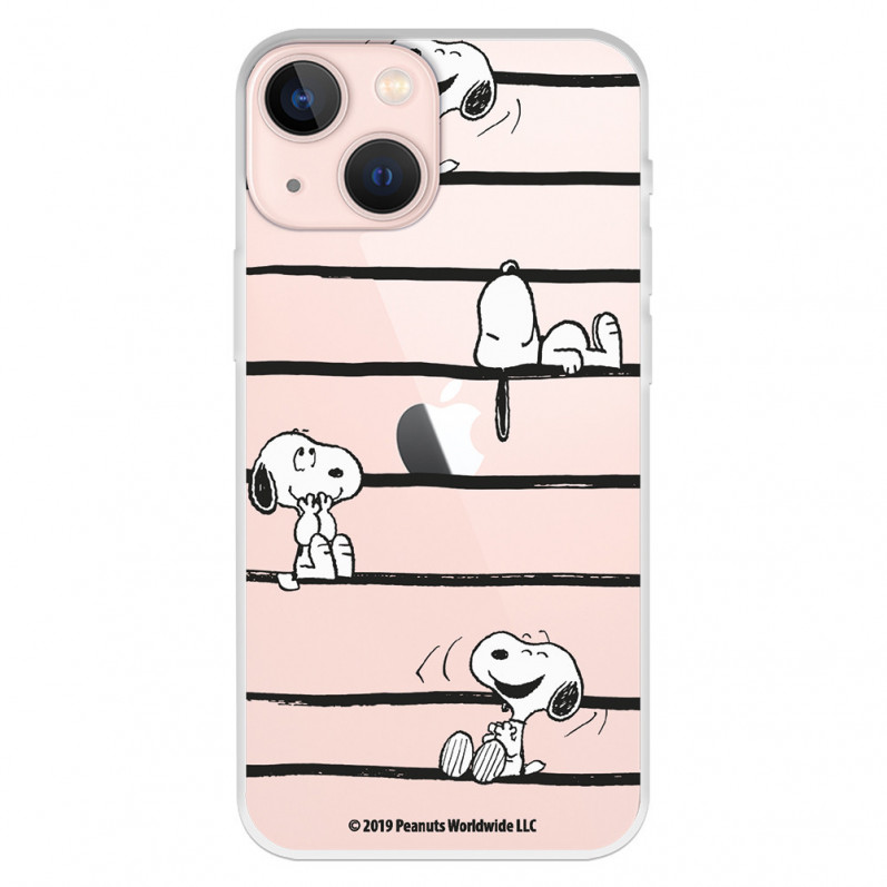 Coque pour iPhone 13 Mini Officielle de Peanuts Snoopy rayas - Snoopy