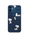 Coque pour iPhone 12 Pro Officielle de Peanuts Snoopy Lignes - Snoopy