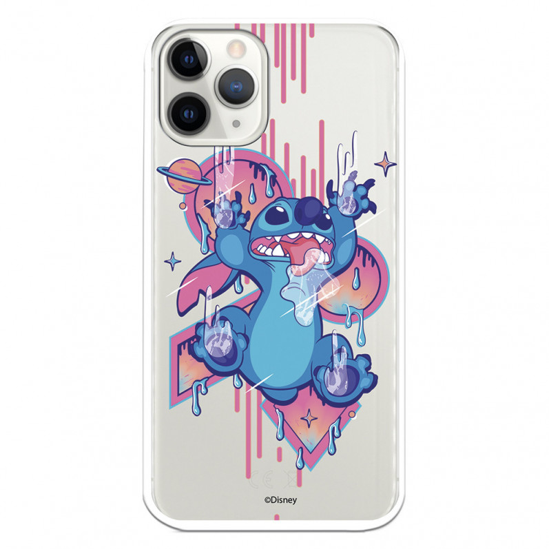 Coque pour iPhone 11 Pro Officielle de Disney Stitch Graffiti - Lilo & Stitch
