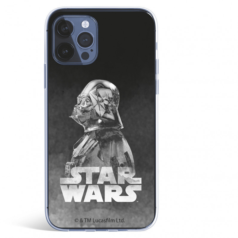 Coque pour iPhone 12 Pro Max Officielle de Star Wars Darth Vader Fond Noir - Star Wars