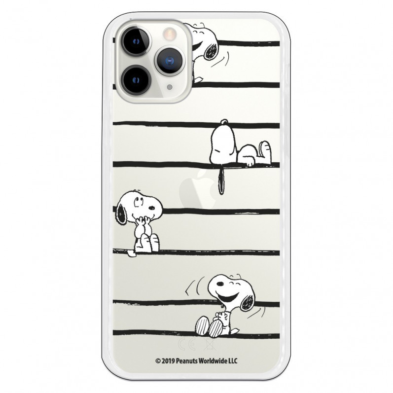 Coque pour iPhone 11 Pro Officielle de Peanuts Snoopy Lignes - Snoopy