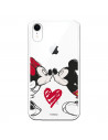 Coque pour iPhone XR Officielle de Disney Mickey et Minnie Bisou - Classiques Disney