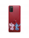 Coque pour Samsung Galaxy A02s Officielle de Disney Angel & Stitch Bisou - Lilo & Stitch