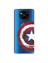 Coque pour Xiaomi Poco X3 Pro Officielle de Marvel Captain America Bouclier Transparente - Marvel