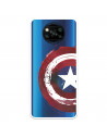 Funda para Xiaomi Poco X3 Pro Oficial de Marvel Capitán América Escudo Transparente - Marvel