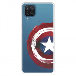 Funda para Samsung Galaxy M22 Oficial de Marvel Capitán América Escudo Transparente - Marvel