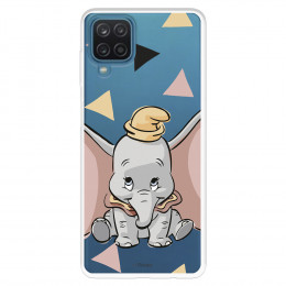 Funda para Samsung Galaxy M22 Oficial de Disney Dumbo Silueta Transparente - Dumbo