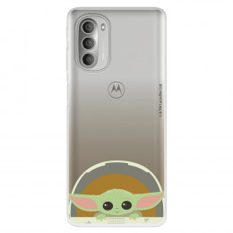 Funda para Motorola Moto G51 5G Oficial de Star Wars Baby Yoda Sonrisas - The Mandalorian