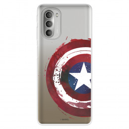 Funda para Motorola Moto G51 5G Oficial de Marvel Capitán América Escudo Transparente - Marvel